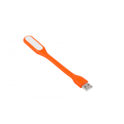 Lampka komputerowa USB gumowa pomarańczowa