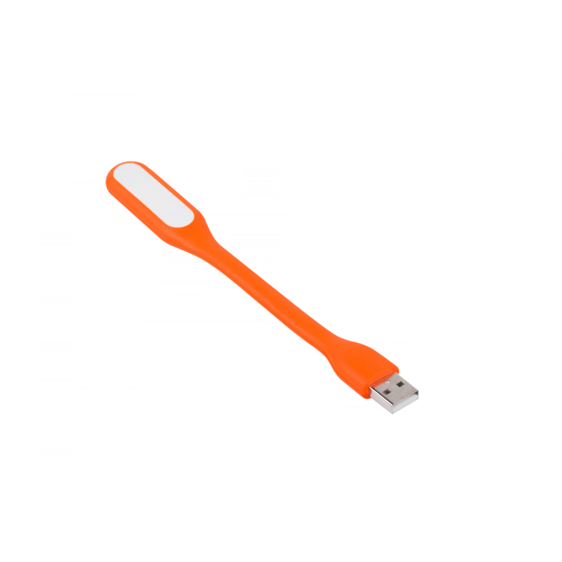 Lampka komputerowa USB gumowa pomarańczowa