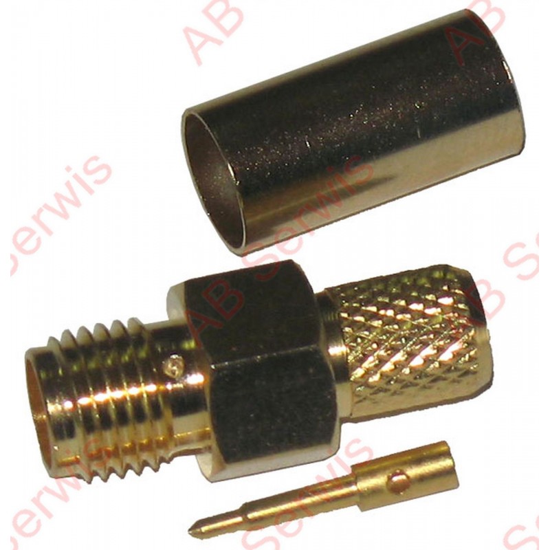Wtyk SMA-RP H155 (pin męski) zaciskany złoty