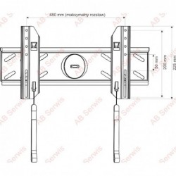 Uchwyt High Class do ściany 32-42 cali czarny L