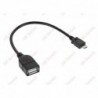 Przejście USB gniazdo - wtyk micro USB OTG na kablu 10 cm