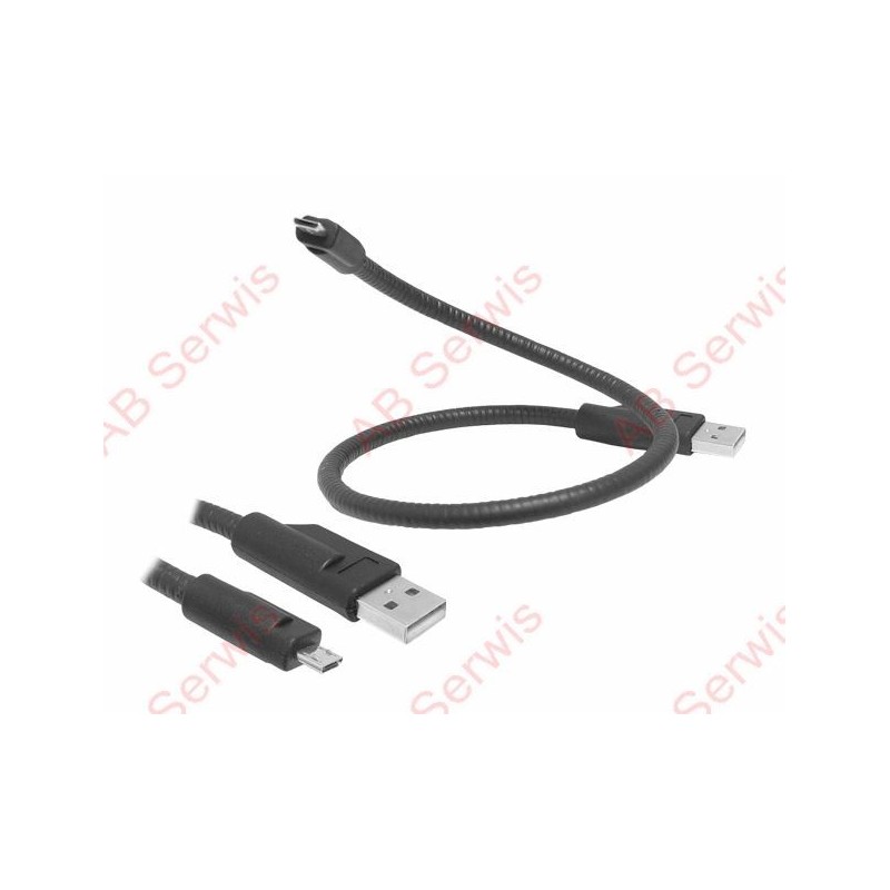 Kabel USB - micro USB 45 cm sztywny