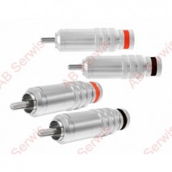 Wtyk RCA Nikiel duży 1szt.