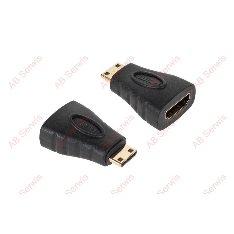 Złącze HDMI gniazdo - wtyk mini HDMI pozłacany