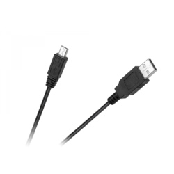 Kabel USB - micro USB (długi wtyk) 1m