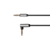 Kabel jack 3.5 kątowy - jack 3.5 prosty sprężynka 1.8m Kruger&Matz Basic