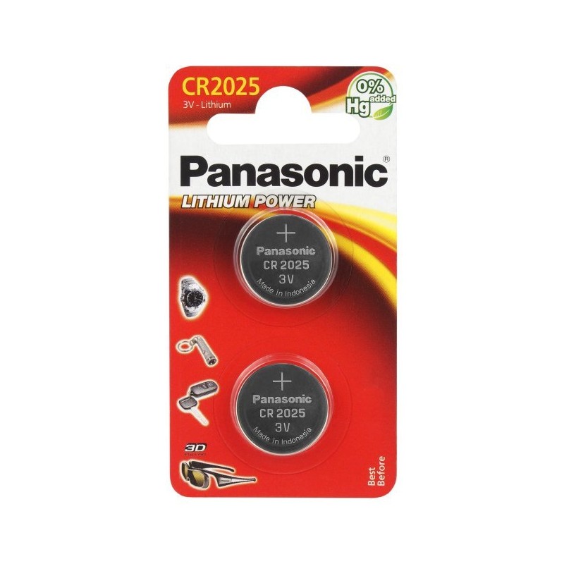 Bateria litowa Panasonic CR2025 3V cena za 2 szt. (blister)