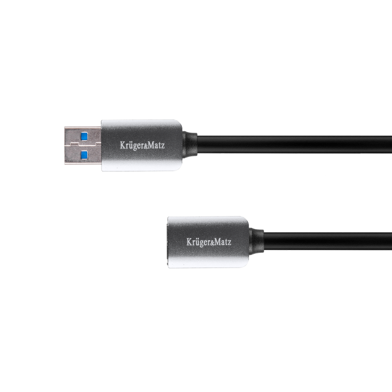 Kabel USB 3.0 wtyk - gniazdo 1m Kruger&Matz płaski kabel