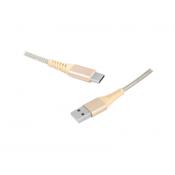 Kabel USB - Type-C, 1m, złoty