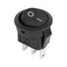 Złącze przełącznik kołyskowy okrągły 3 PIN 3A/250V czarny