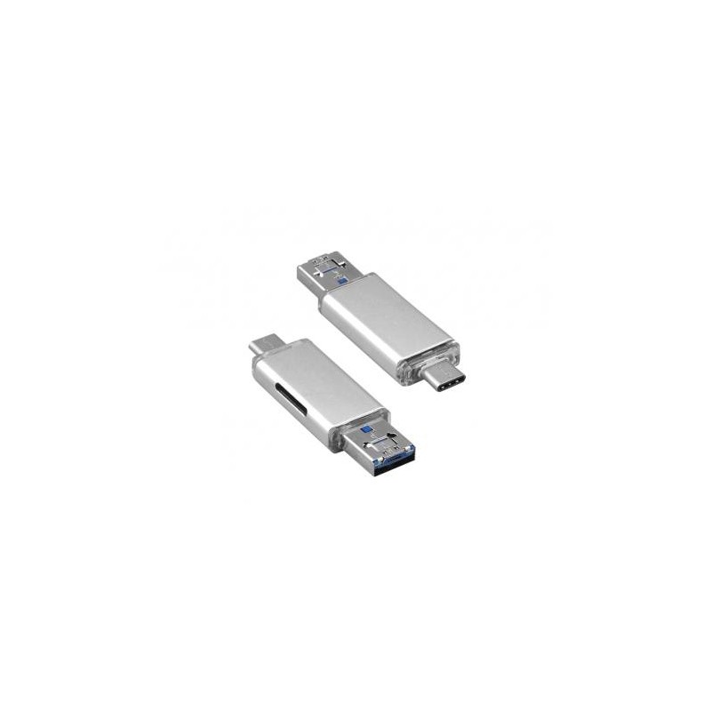 ADAPTER - CZYTNIK USB Type-C WTYK - GNIAZDO USB / SD HUB