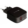 ŁADOWARKA SIECIOWA LTC USB QUICK CHARGER 100-240 V, QC 3.0, CZARNA.