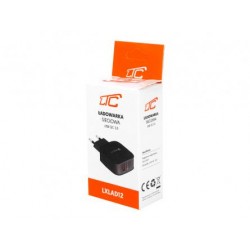 ŁADOWARKA SIECIOWA LTC USB QUICK CHARGER 100-240 V, QC 3.0, CZARNA.