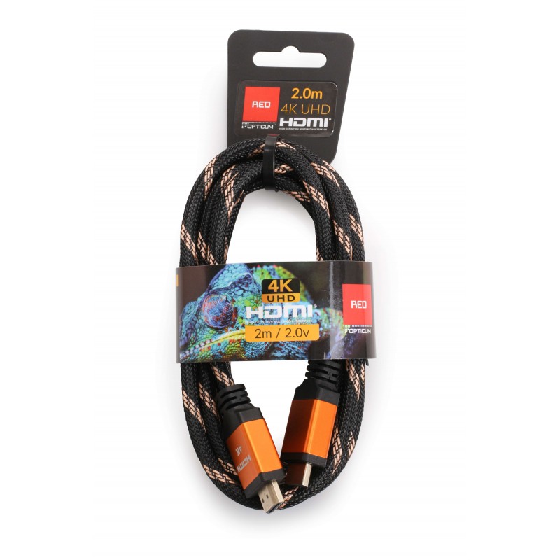 KABEL HDMI - HDMI 1,5 M 4K UHD RED OPTICUM KABEL HDMI - HDMI 1,5 M 4K UHD RED OPTICUM