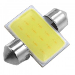 ŻARÓWKA LED 12V C5W 1.2W BIAŁA 18X31MM