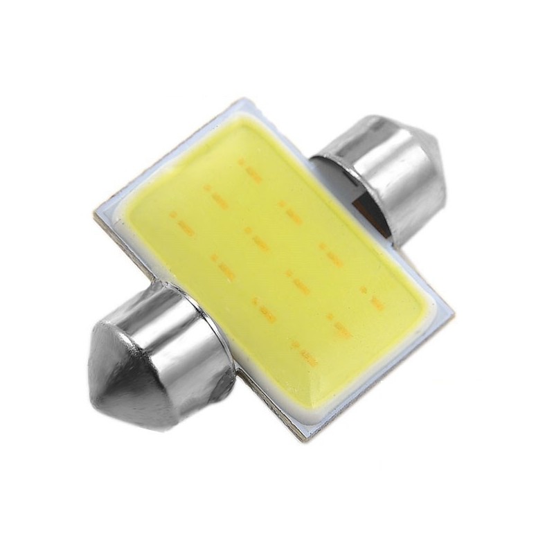 ŻARÓWKA LED 12V C5W 1.2W BIAŁA 18X31MM