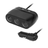 Rozgałęźnik gniazda samochodowego: 3 gniazda + USB 3100mA