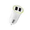 ŁADOWARKA SAMOCHODOWA LTC 2 X USB, CAR CHARGER, 12-24 V, 5 V / 2.1 A, BIAŁA.