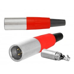 Wtyk mikrofonowy mini Canon czerwony