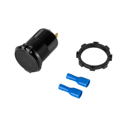 Ładowarka samochodowa USB+USB typu C z funkcją Quick Charge, Power Delivery i miernikiem napięcia 63W