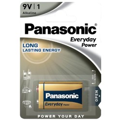 Bateria alkaliczna  Panasonic Alkaline EVERYDAY POWER 6LR61/9V (blister)