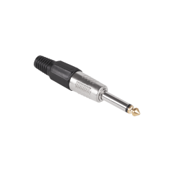 Wtyk jack mono 6,3 mm czarny HQ