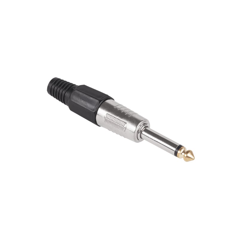 Wtyk jack mono 6,3 mm czarny HQ