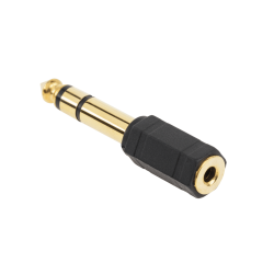 Przejście wtyk stereo jack 6,3 / gniazdo stereo jack 3,5 złote