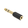 Przejście wtyk stereo jack 6,3 / gniazdo stereo jack 3,5 złote