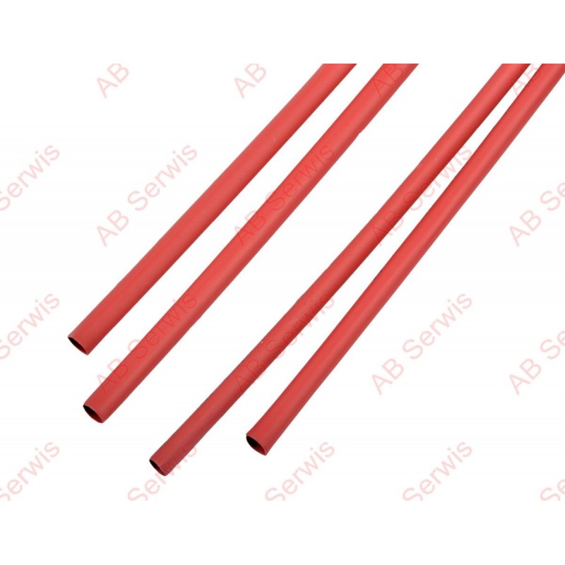 Rurka termokurczliwa 6,5mm / 1m czerwone