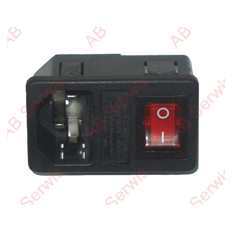 Wtyk zasilaniza AC 3 PIN w obudowie z wyłącznikiem